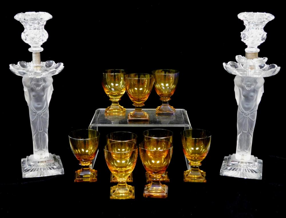 GLASS: ELEVEN PIECES INCLUDING A
