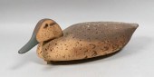 GLASS EYE DUCK DECOYCarved and