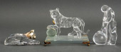 GLASS FIGURAL PAPERWEIGHTS, 3<