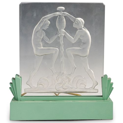 GLASS FIGURAL RELIEF