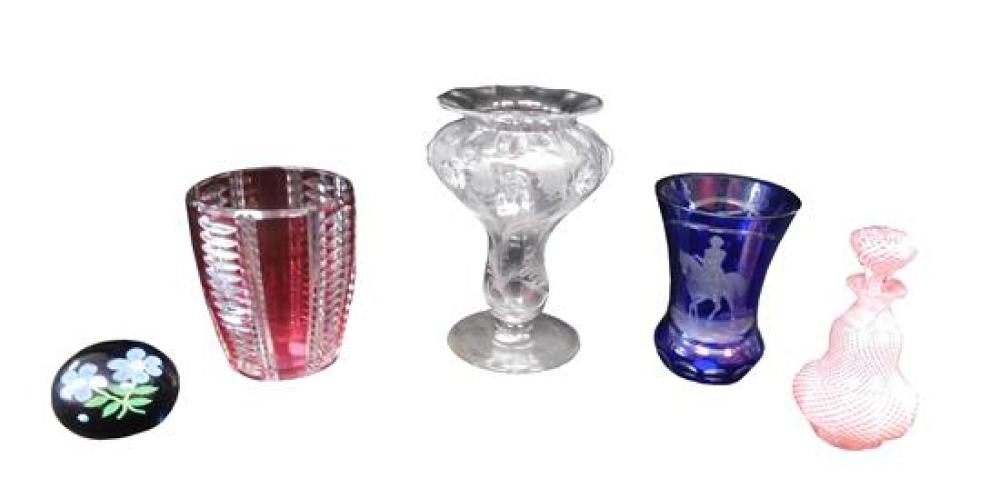 GLASS: FIVE PIECES OF EUROPEAN