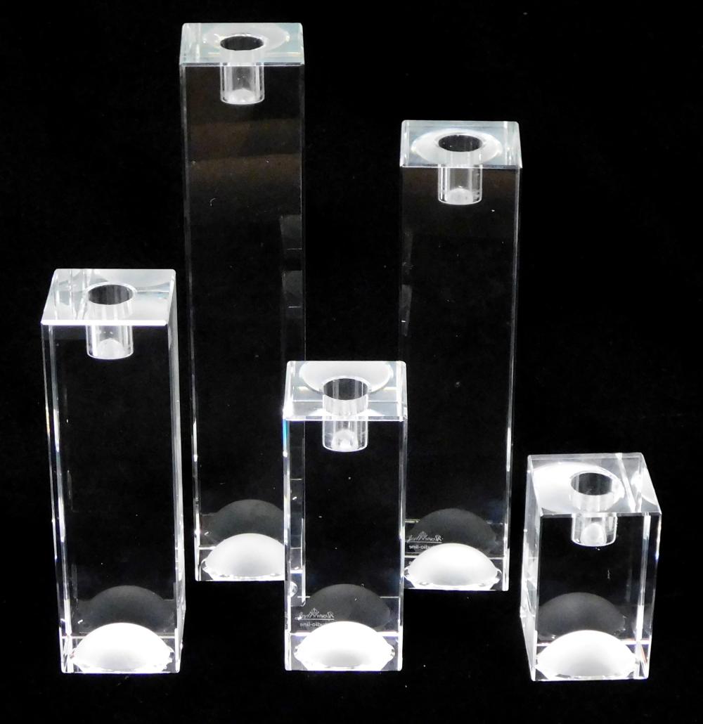 GLASS: FIVE ROSENTHAL 'BLOCK