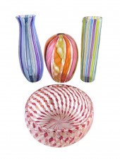 GLASS: FOUR PIECES OF ART GLAS