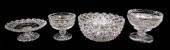 GLASS: FOUR PIECES OF CUT CRYS