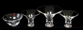 GLASS: FOUR STEUBEN CRYSTAL BO