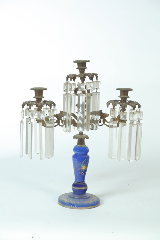 GLASS GIRONDOLE CANDELABRA. 