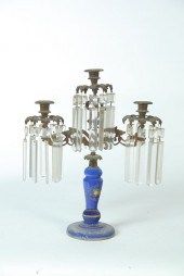 GLASS GIRONDOLE CANDELABRA.  E