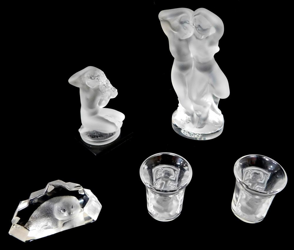 GLASS: LALIQUE FRANCE GLASSWARE,