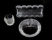 GLASS: LALIQUE, THREE SIGNED P