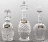 GLASS LIQUOR DECANTER TRIO WIT