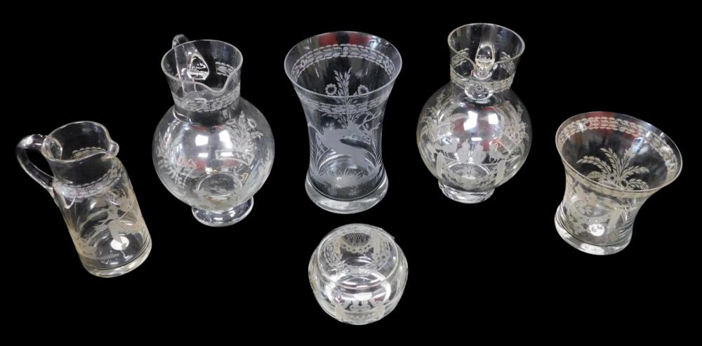 GLASS: LOBMEYER TYPE ETCHED