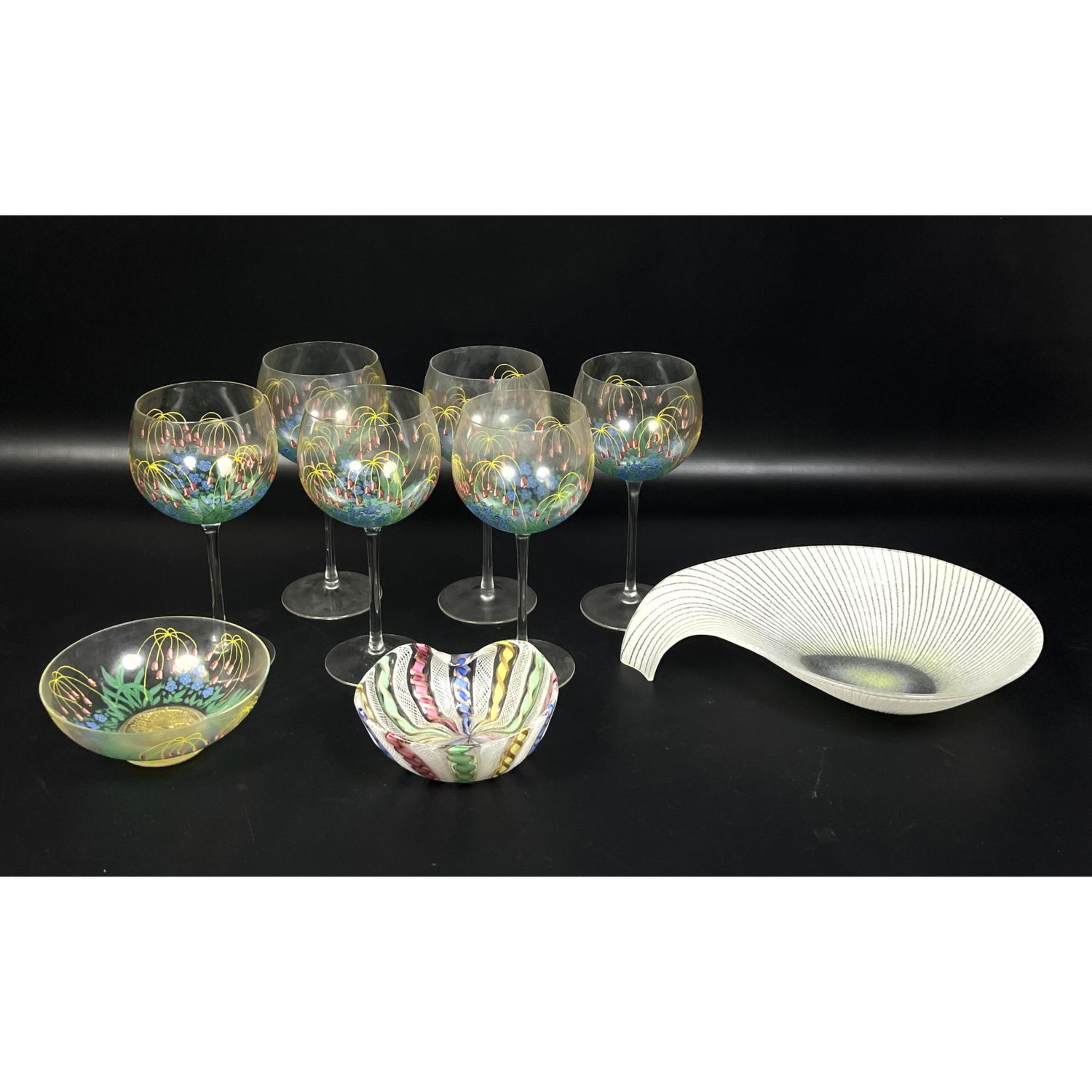 Glass Lot. Murano Italian Glass and