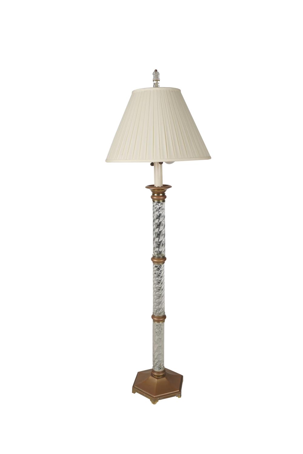 GLASS & METAL FLOOR LAMPthe twin