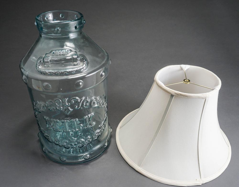 GLASS 'MILK' DEMI JOHN 19 IN.
