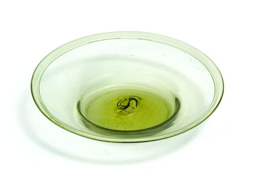 GLASS MILK PAN.  Zanesville 