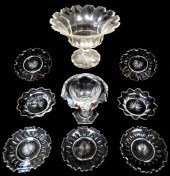 GLASS: NINE PIECES OF CUT CRYS