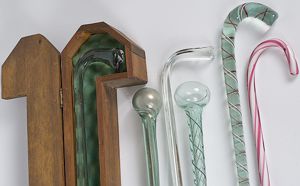 Glass Novelty Canes American 19th