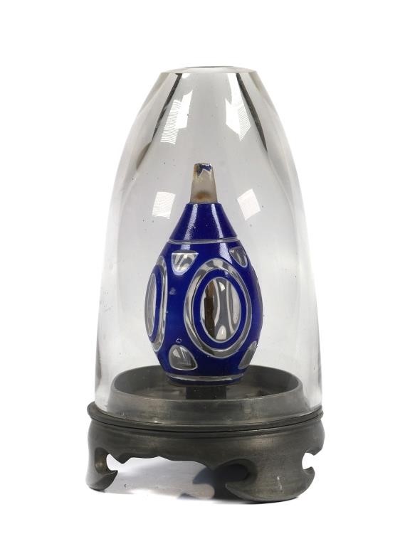 GLASS OPIUM OIL BURNING LAMPVintage