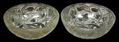 GLASS: PAIR OF LALIQUE "PINSON