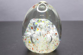 GLASS PAPERWEIGHT, 2.875"HIGH