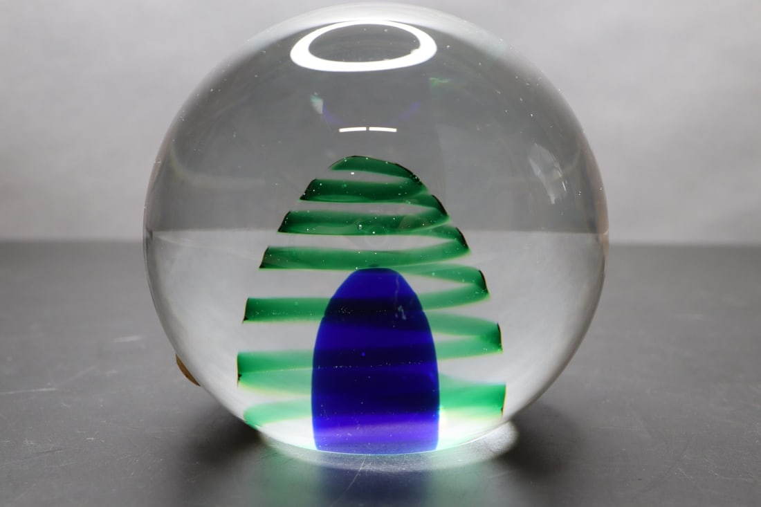 GLASS PAPERWEIGHT, 3.25" DOME CLEAR