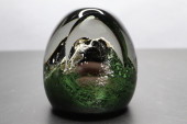 GLASS PAPERWEIGHT, EGG SHAPE 2