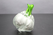 GLASS PAPERWEIGHT GARLIC BULB,