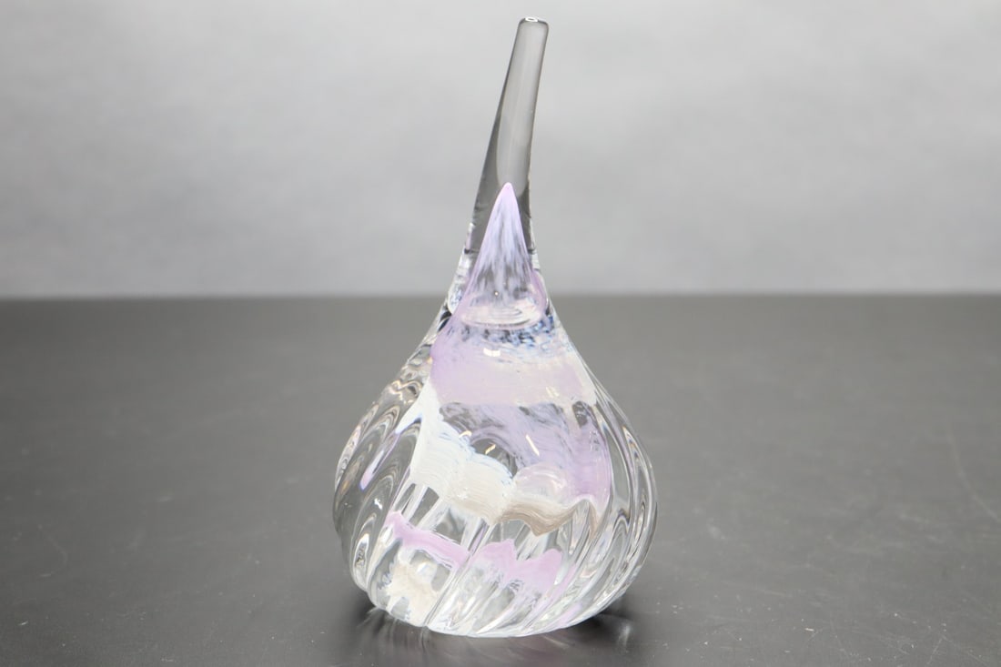 GLASS PAPERWEIGHT RING HOLDER