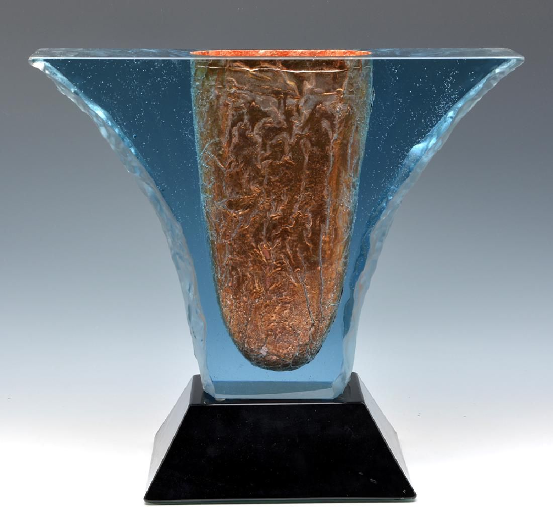 GLASS SCULPTURE BY JOHN LEWIS,
