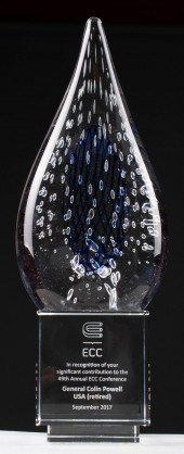 GLASS SCULPTURE GIVEN TO GENER