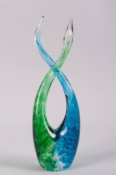 GLASS SCULPTURE, MADE BY THE J