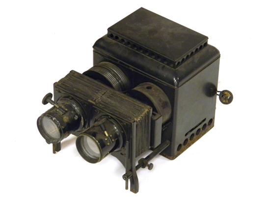 Glass slide projector and bulb: