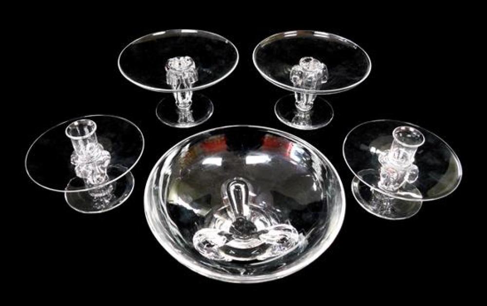 GLASS: STEUBEN CRYSTAL, FIVE