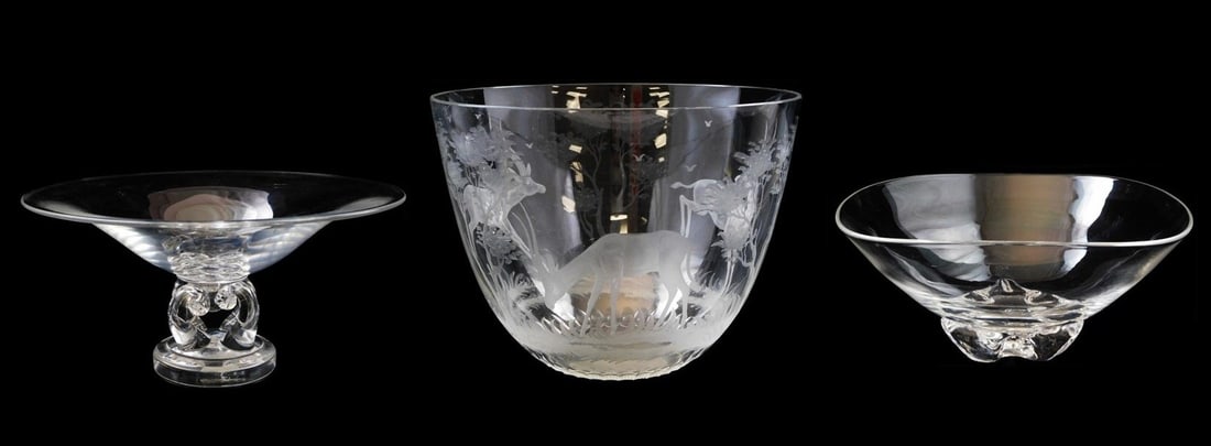 GLASS: STEUBEN, ETC., 20TH C.,