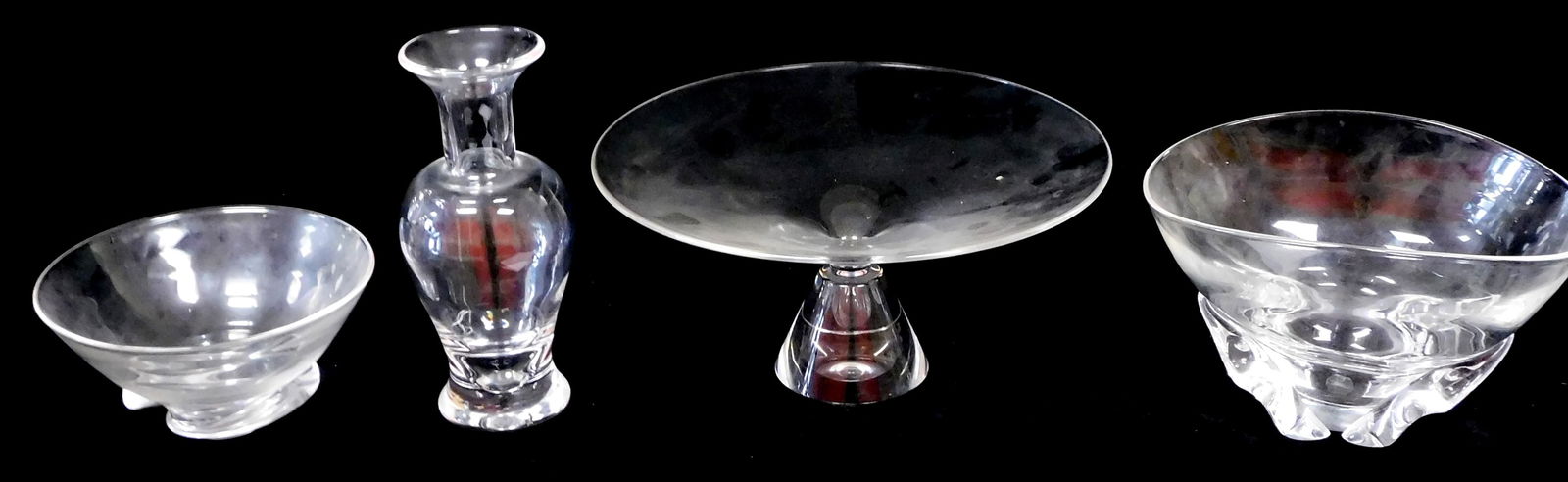 GLASS: STEUBEN, FOUR PIECES OF