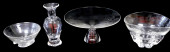 GLASS: STEUBEN, FOUR PIECES OF