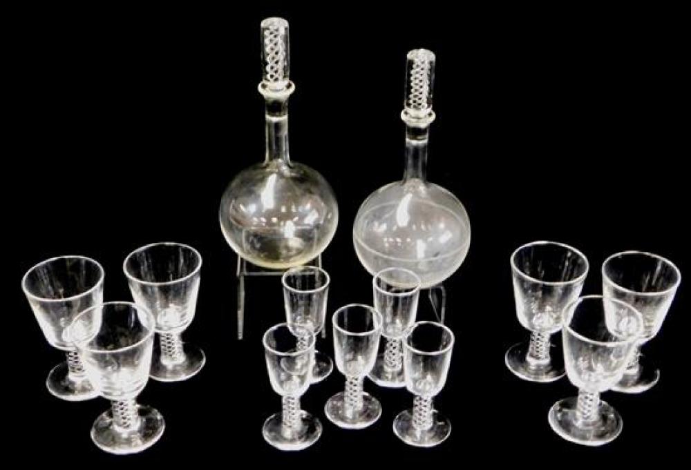 GLASS: STEUBEN GLASS BARWARE,