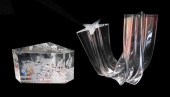 GLASS: STEUBEN GLASS, TWO PIEC