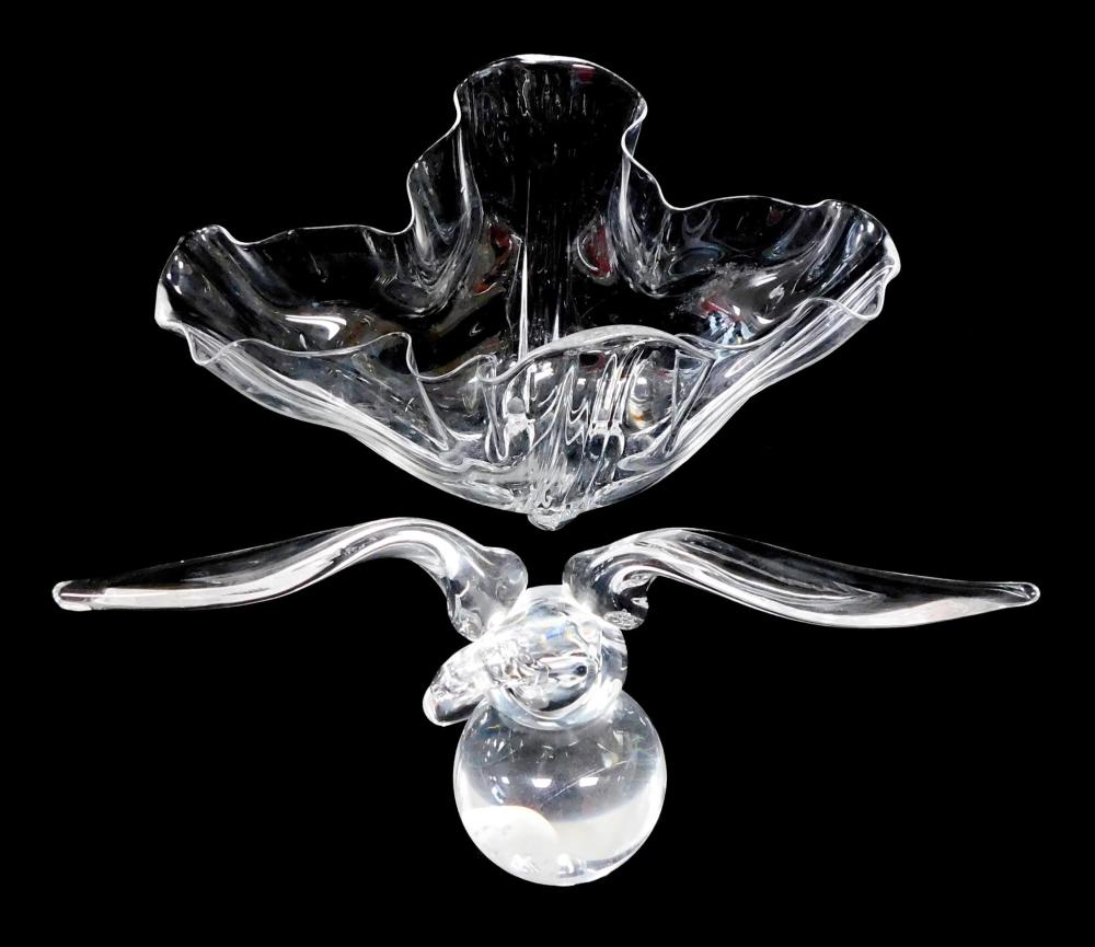 GLASS: STEUBEN LEAD CRYSTAL, TWO