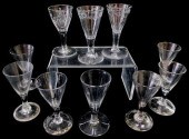 GLASS: TEN BLOWN DRINKING GLAS