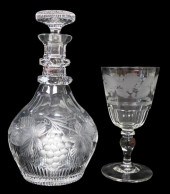 GLASS: TEN GOBLET SET OF GLASS