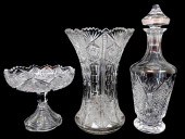 GLASS: THREE CUT CLEAR GLASS S
