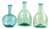 GLASS: THREE PATTERN MOLDED BE