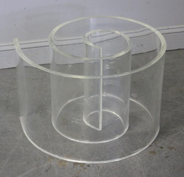 Glass Top and Lucite Base Coffee