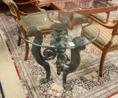 GLASS-TOP BRONZE REGENCY STYLE
