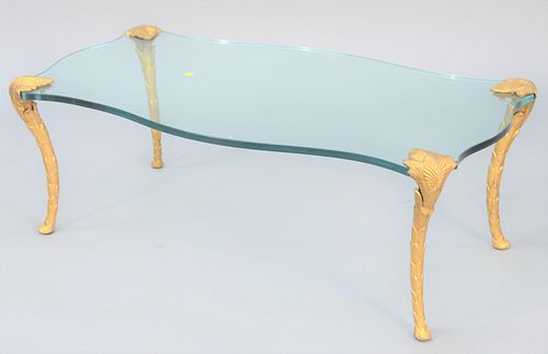 GLASS TOP COFFEE TABLE HAVING