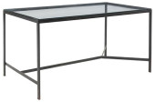 GLASS-TOP IRON OUTDOOR PATIO T