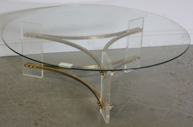 Glass Top Midcentury Coffee