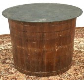 GLASS-TOP WOOD STAVE BARREL SI