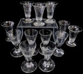 GLASS: TWELVE ASSORTED GLASSES